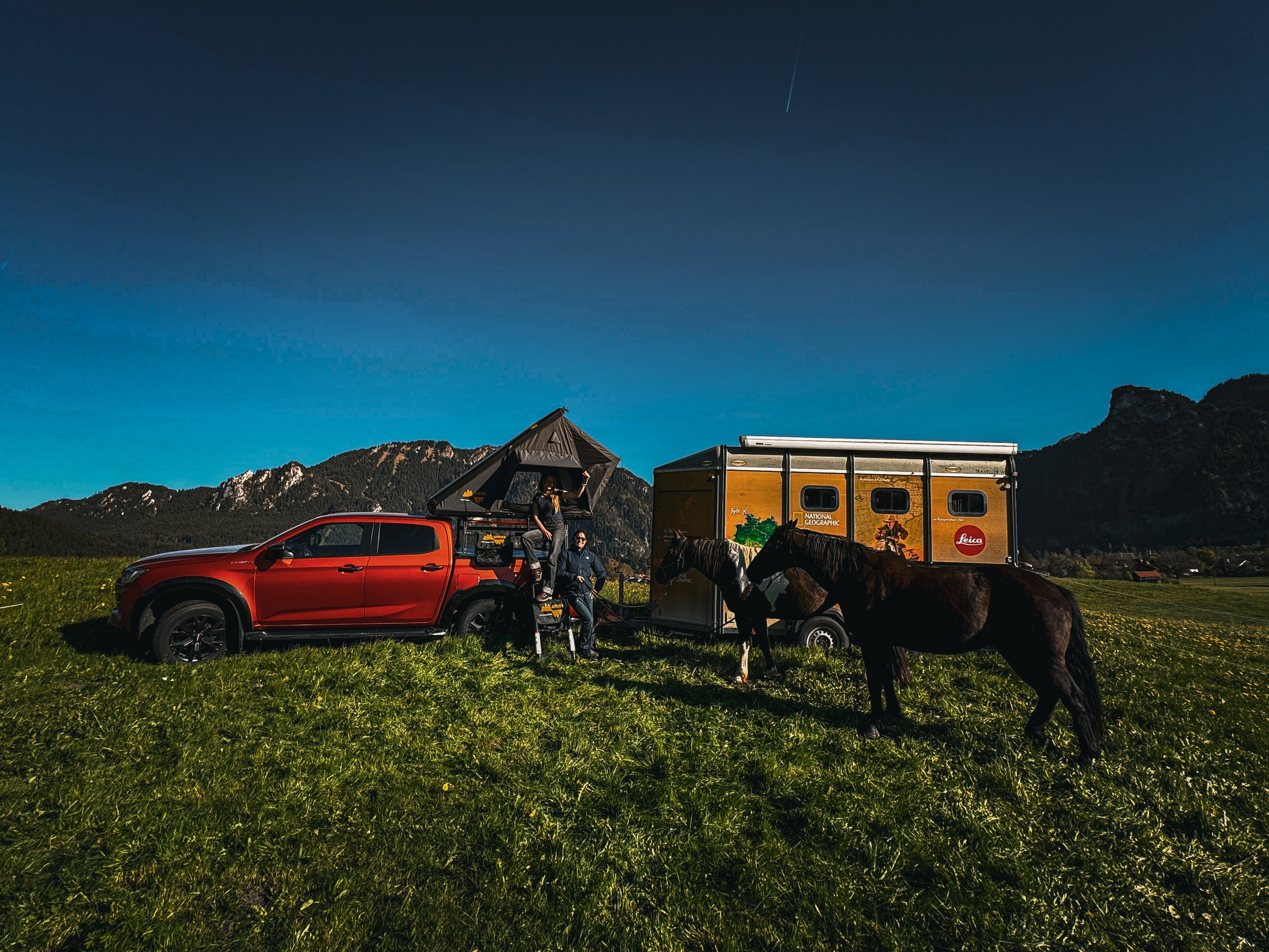 Reise mit Dachzelt und Pferd